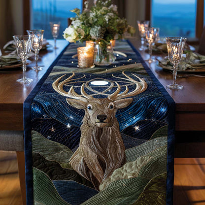 Starry Night Buck Quilted Table Runner NCU0NNT2287