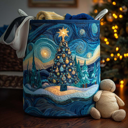 Starry Night Quilted Laundry Basket NCU0NNT1764