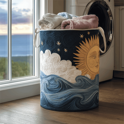Starry Night Quilted Laundry Basket NCU0TH2928