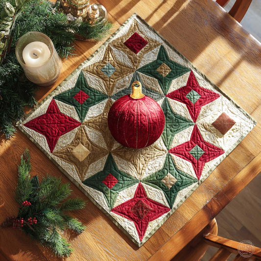 Starry Ornament Quilted Table Topper NCU0NXD264