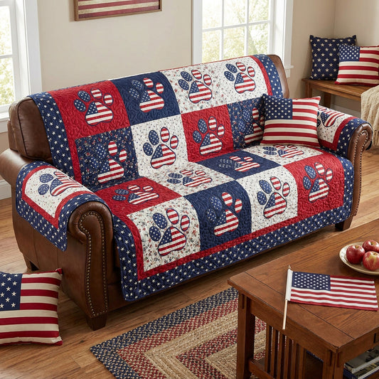 Starry Paws Quilted Sofa Cover NCU0NTV1071