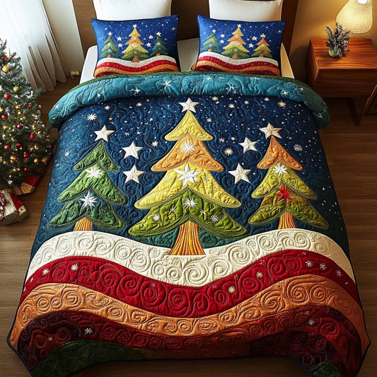 Starry Pines 3-Piece Quilted bedding Set NCU0NNT1705