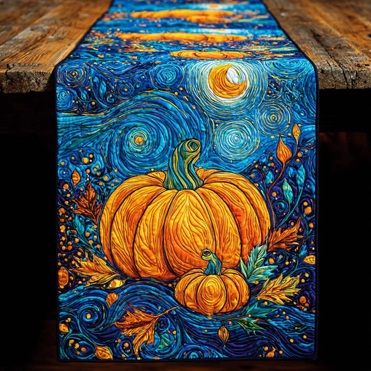 Starry Pumpkin Quilted Table Runner NCU0NXD296