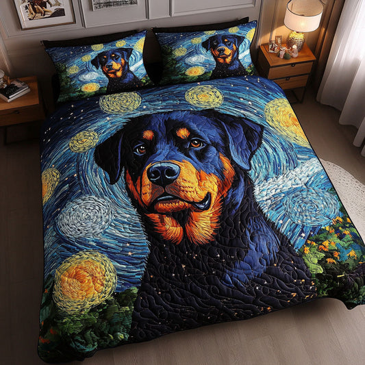 Starry Pup 3-Piece Quilted Bedding Set NCU0NNT635