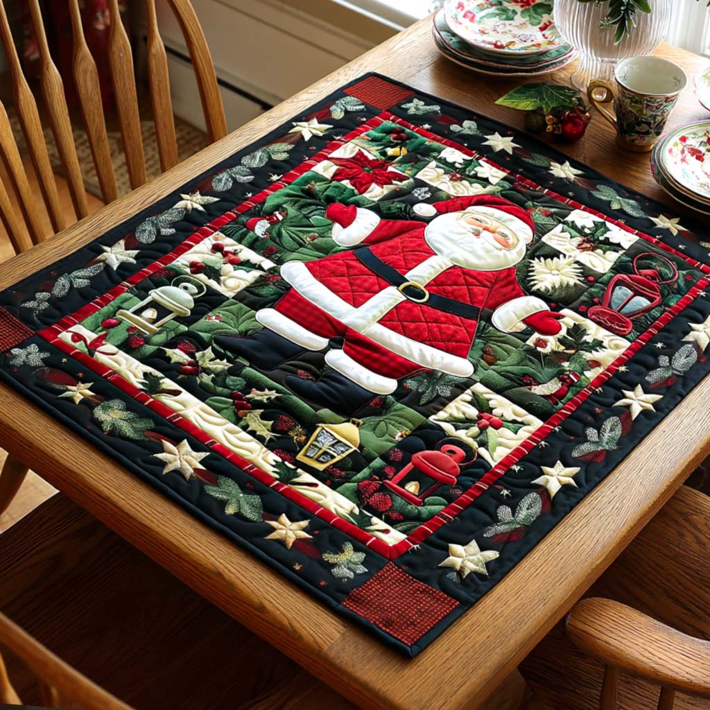 Starry Santa Night Quilted Table Topper NCU0NNT1533