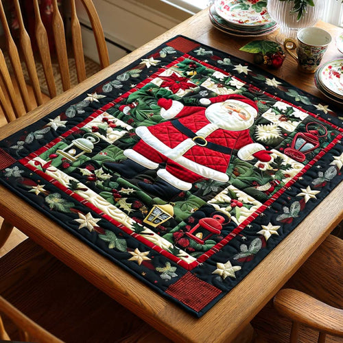 Starry Santa Night Quilted Table Topper NCU0NNT1533