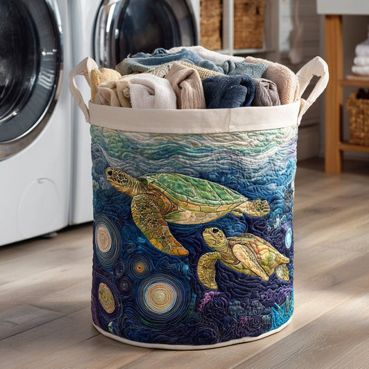 Starry Turtle Duo Quilted Laundry Basket NCU0HNH228
