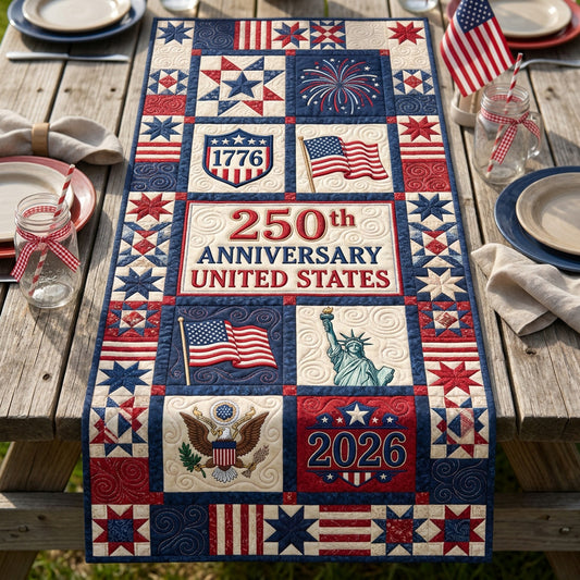 Stars Celebration Quilted Table Runner NCU0NTV1045