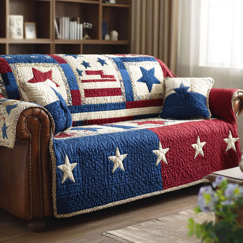 Stars Heritage Quilted Sofa Cover NCU0NTD1676