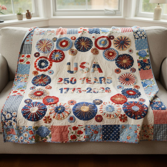 Stars Over Liberty Burst Quilted Blanket NCU0PTT3165
