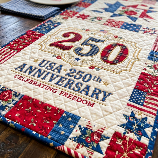 Stars Tribute Quilted Table Runner NCU0DV2129