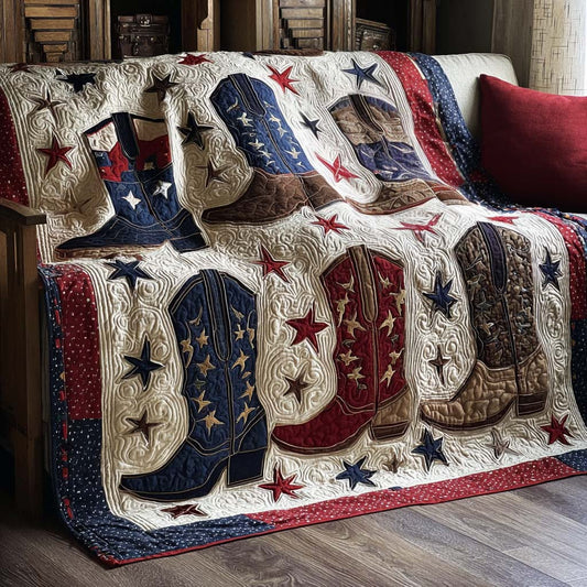 Stars and Boots Quilted Blanket NCU0NNT2144