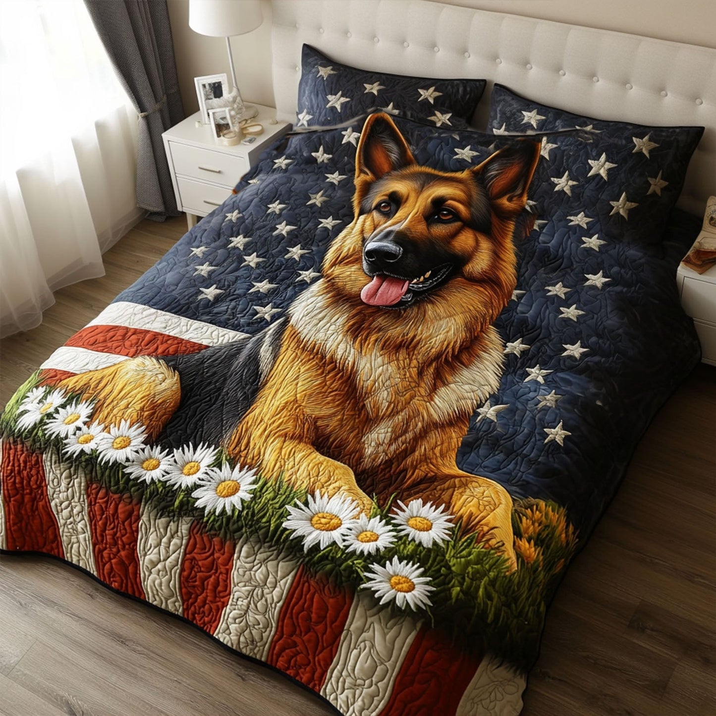 Stars and Shepherds 3-Piece Quilted Bedding Set NCU0PTT449