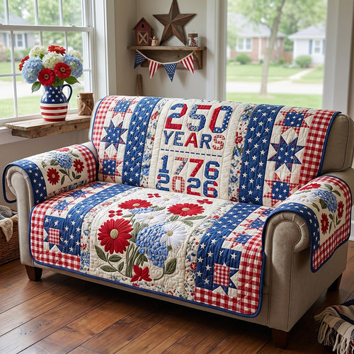 Stars of Statehood Quilted Sofa Cover NCU0PTT3136