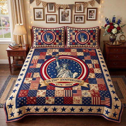 Statue Liberty Eternal 3-Piece Quilted Bedding Set NCU0HNH1072