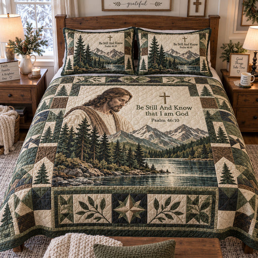 Still and Know 3-Piece Quilted Bedding Set NCU0PTT3506