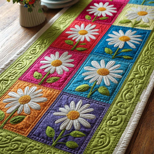 Stitched Botanica Quilted Table Runner NCU0DQQ0232