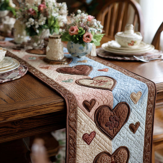 Stitched With Love Quilted Table Runner NCU0PTT2782
