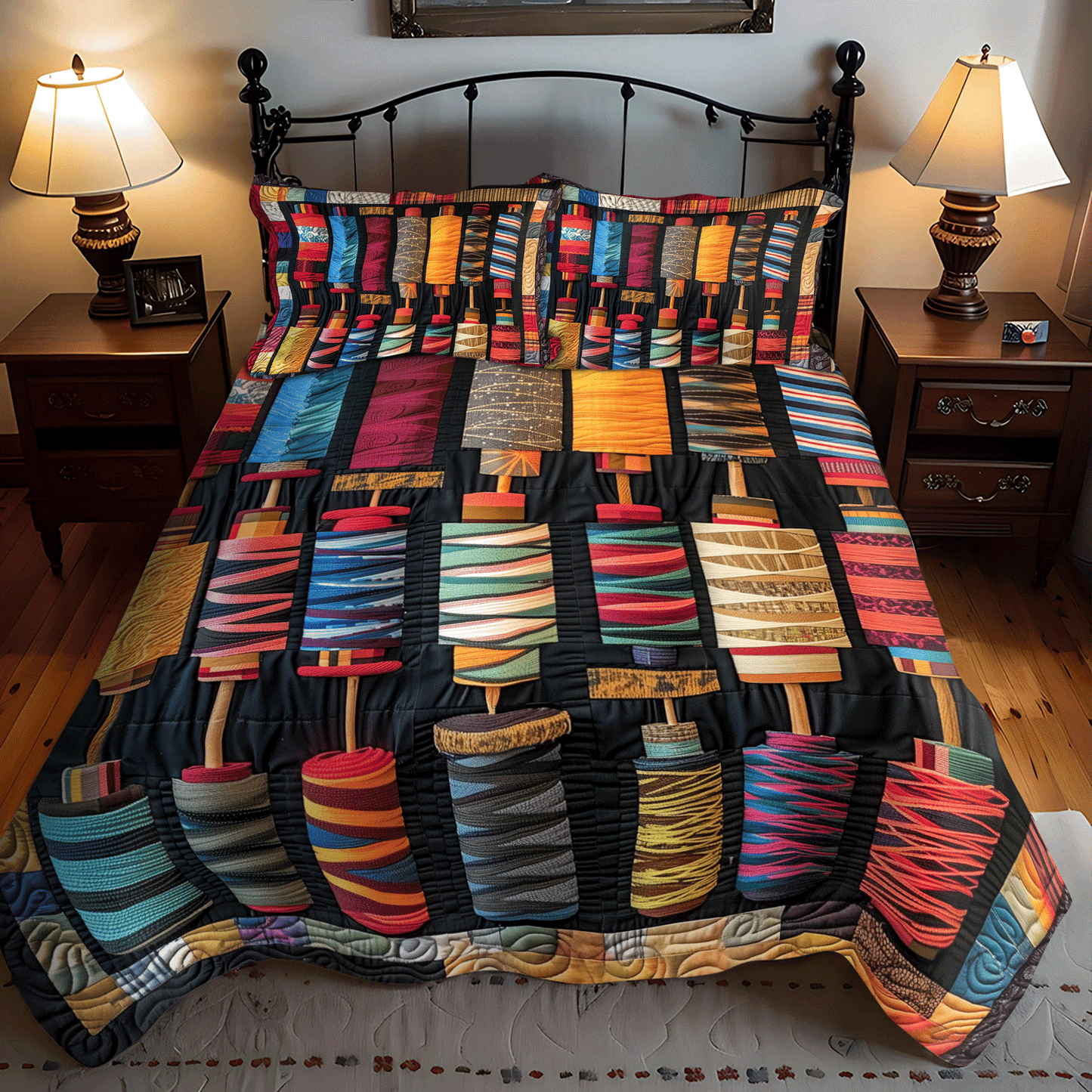 Stitcher Dream 3-Piece Quilted Bedding Set NCU0TH1299
