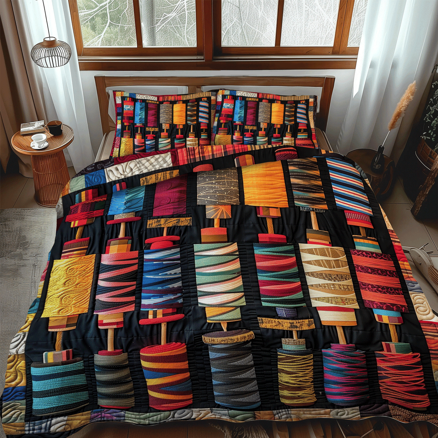 Stitcher Dream 3-Piece Quilted Bedding Set NCU0TH1299