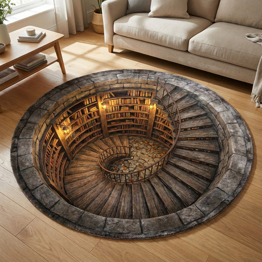 Stone Library Round Carpet NCU0NTV995