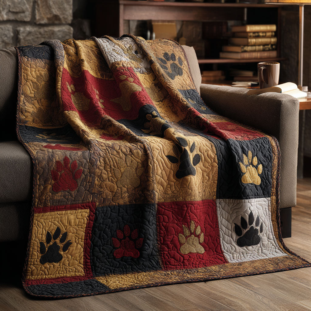 Stonefire Bear Crest Quilted Blanket NCU0PTT2762