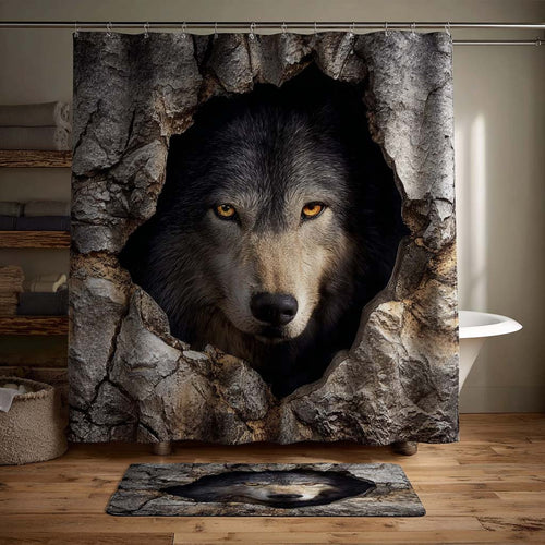 Stoneheart Wolf Gaze Shower Curtain NCU0DQQ0421