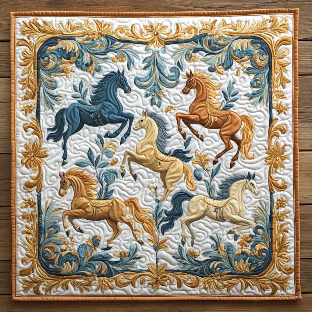 Stormfire Steed Quilted Table Topper NCU0NXD036