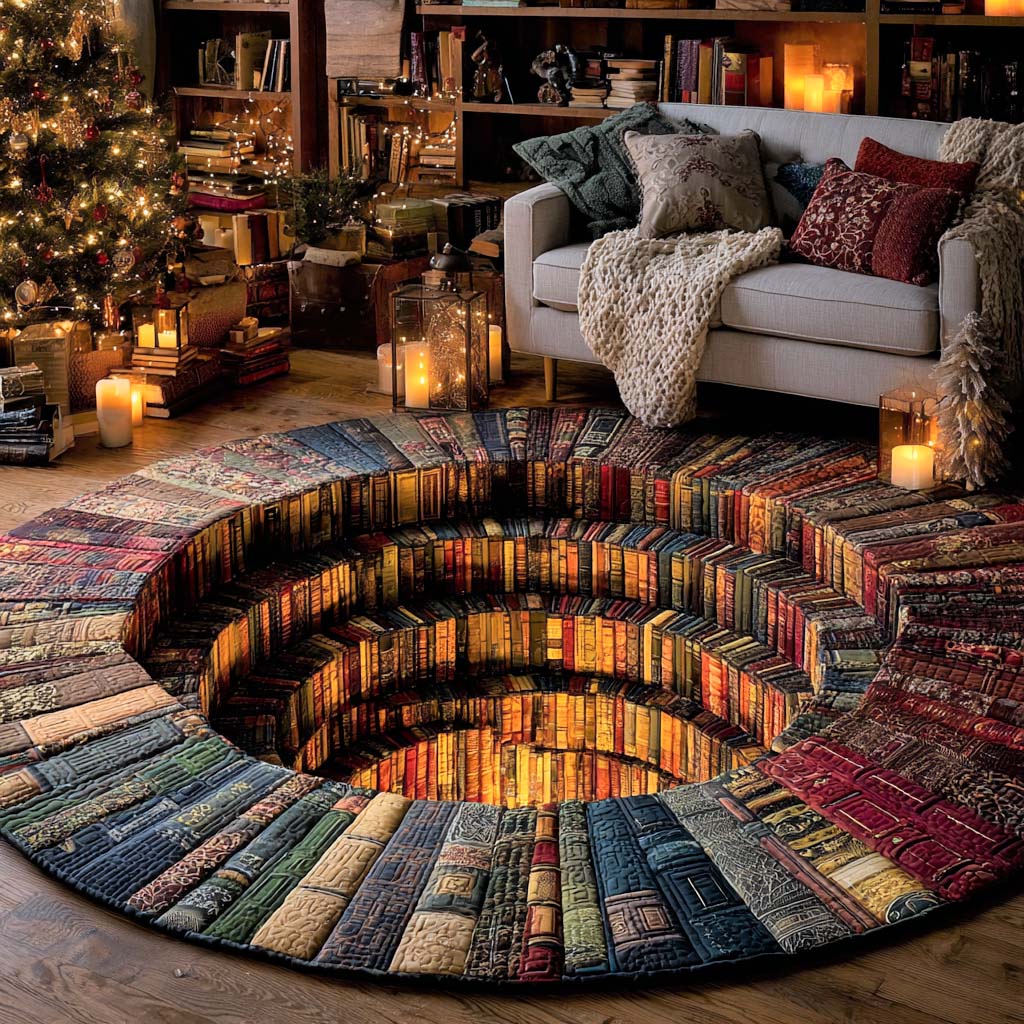 Story Circle Quilted Round Mat NCU0NNL141