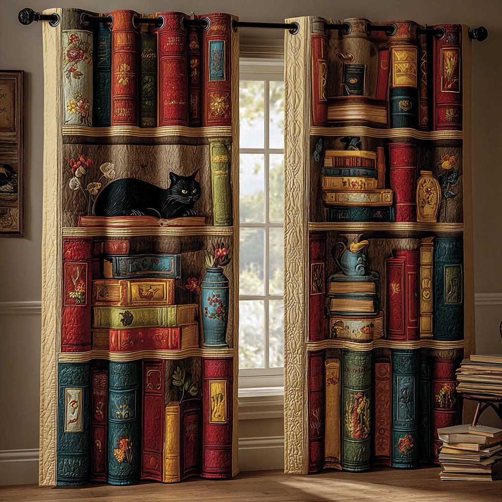 Storytime Cat Hideaway Quilted Curtains NCU0LDH183