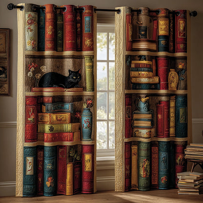 Storytime Cat Hideaway Quilted Curtains NCU0LDH183