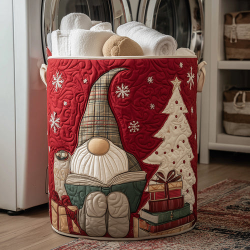 Storytime Gnome Quilted Laundry Basket NCU0TH3232