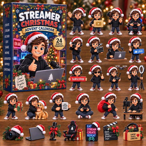 CHRISTMAS KICKOFF 40% OFF - Streamer Christmas Advent Calendar 2026 - 24-Day Festive Countdown, Acrylic Charms Blind Box - Gift For Kids AC0HH054