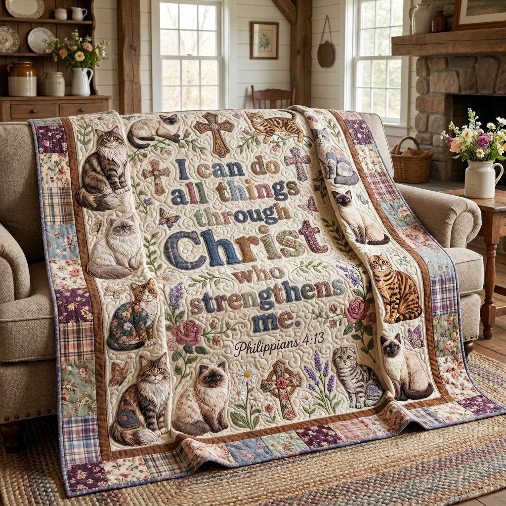 Strength Through Faith Quilted Blanket NCU0PTT3306