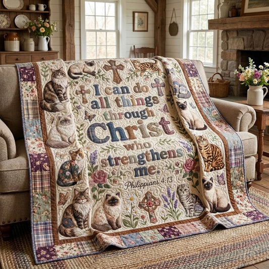 Strength Through Faith Quilted Blanket NCU0PTT3306