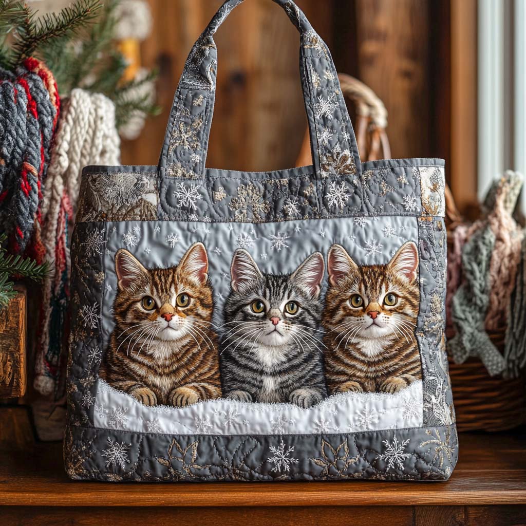 Striped Trio Quilted Tote Bag NCU0NXD966