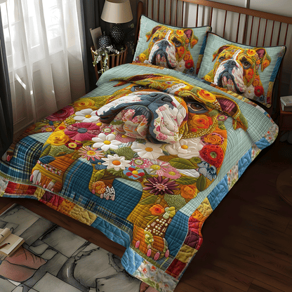Sturdy Bulldog Strenght Quilted Bedding Set NCU0DV1678