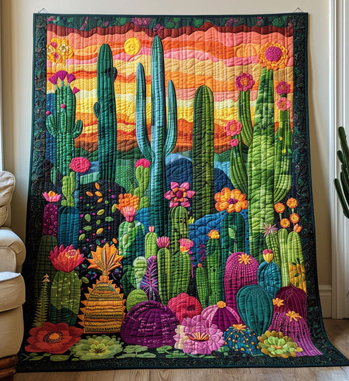 Succulent Symphony Quilted Blanket NCU0PT401