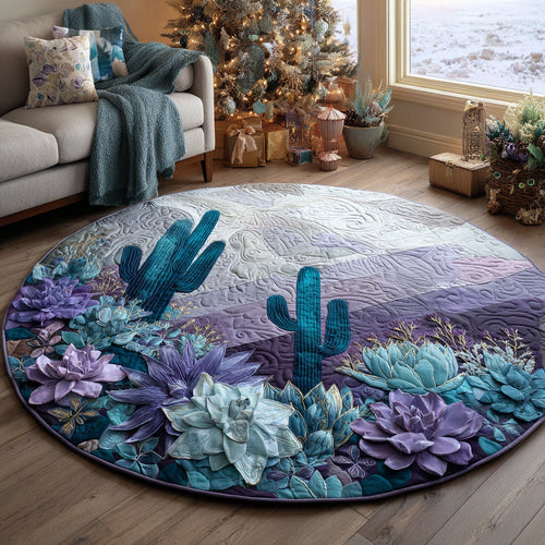 Succulent Dream Quilted Round Mat NCU0DV1364