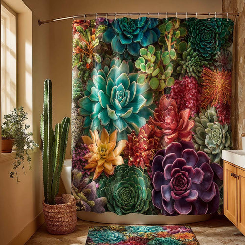 Succulent Serenity Shower Curtain NCU0DQQ0374