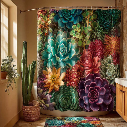 Succulent Serenity Shower Curtain NCU0DQQ0374