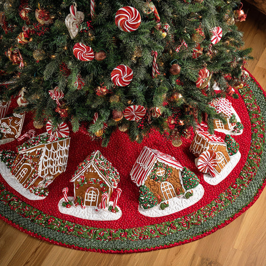 Sugar Cabin Christmas Quilted Tree Skirt NCU0NTD1153