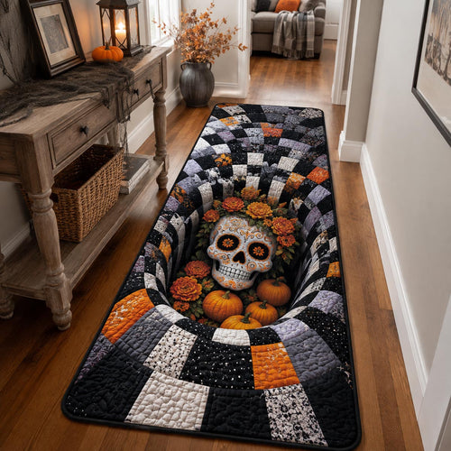Sugar Skull Patchwork Runner Carpet NCU0DV2440