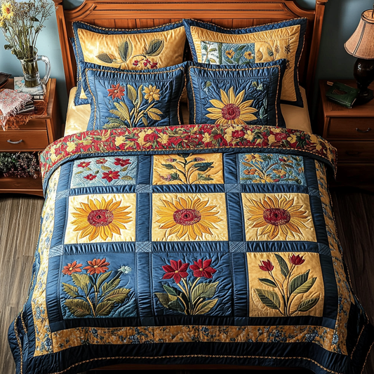 Summer Garden 3-Piece Quilted Bedding Set NCU0DDK478
