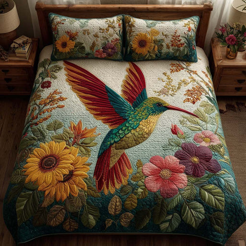 Summer Garden 3-Piece Quilted Bedding Set NCU0DQQ0133