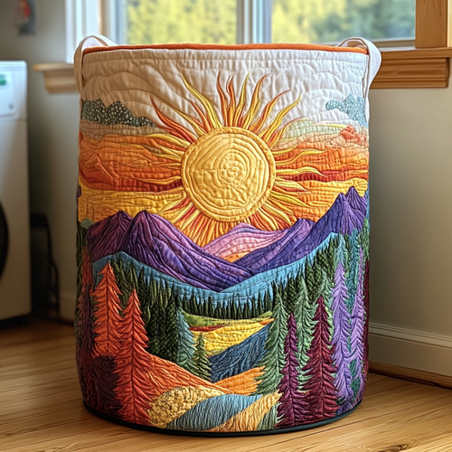 Summer Garden Quilted Laundry Basket NCU0DDK1044