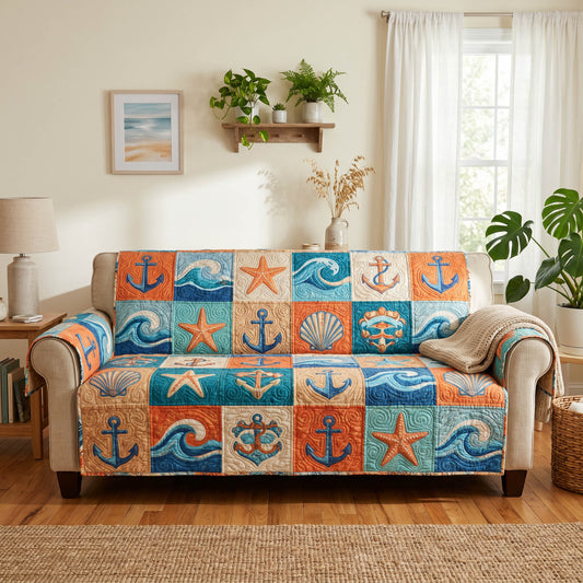 Summer Shore Quilted Sofa Cover NCU0NTD1879