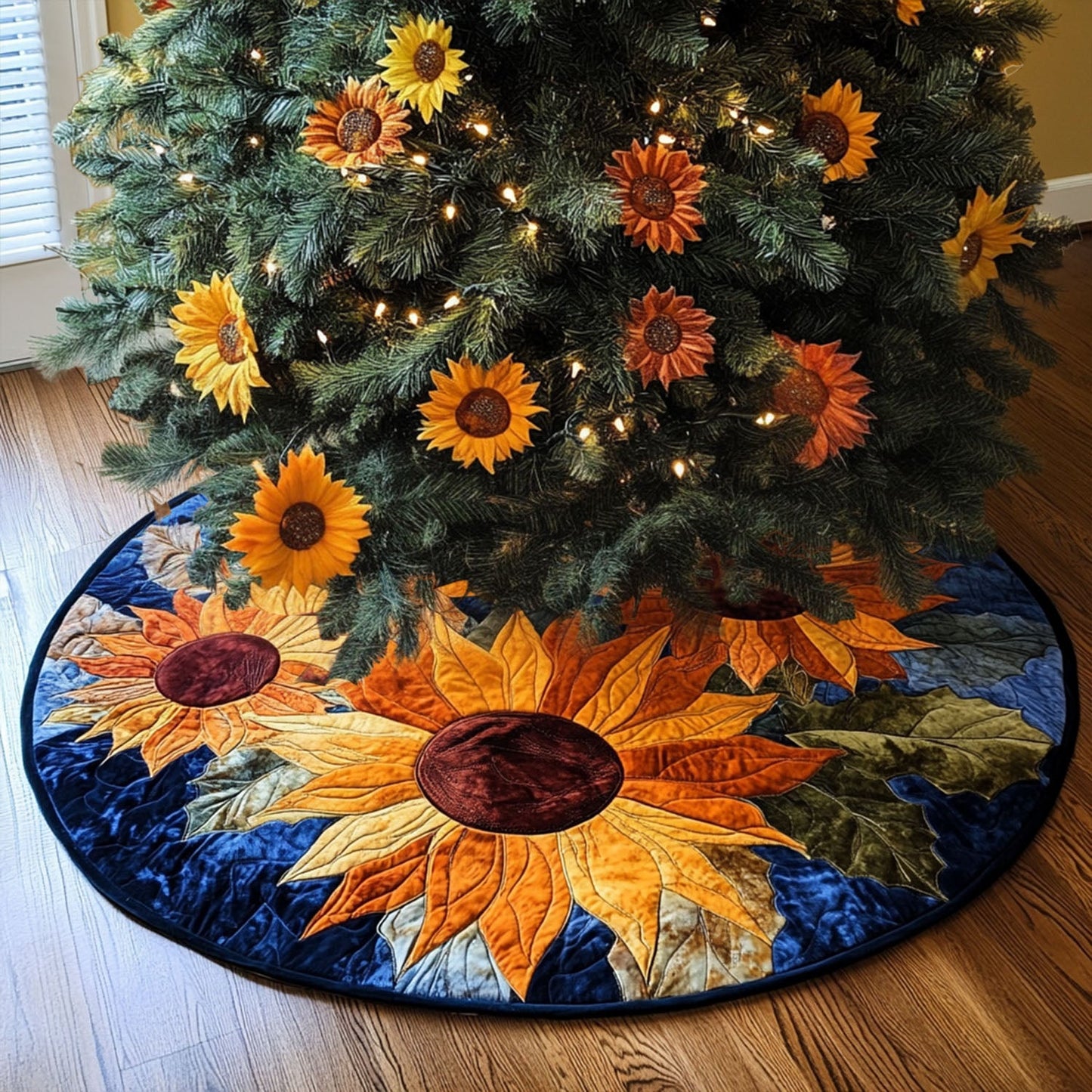 Summers Glow Quilted Christmas Tree Skirt NCU0PTT077