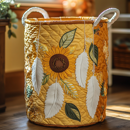 Sun Feather Quilted Laundry Basket NCU0PVL387
