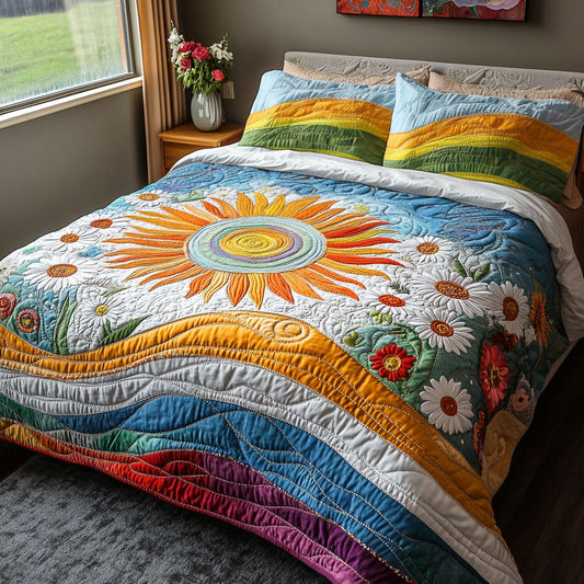 Sun Skies 3-Piece Quilted Bedding Set NCU0PTT270